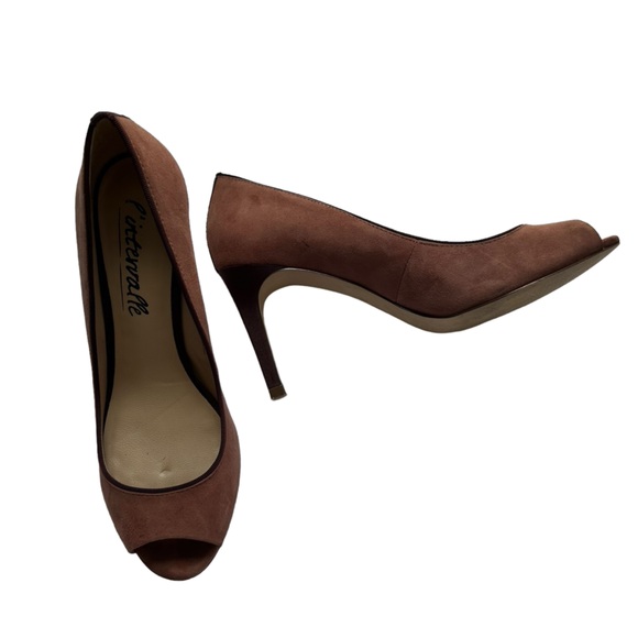 Suede Piptoe Heels - Picture 3 of 5